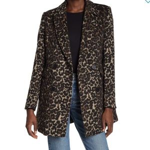 Dolce Cabo double breasted leopard trench coat